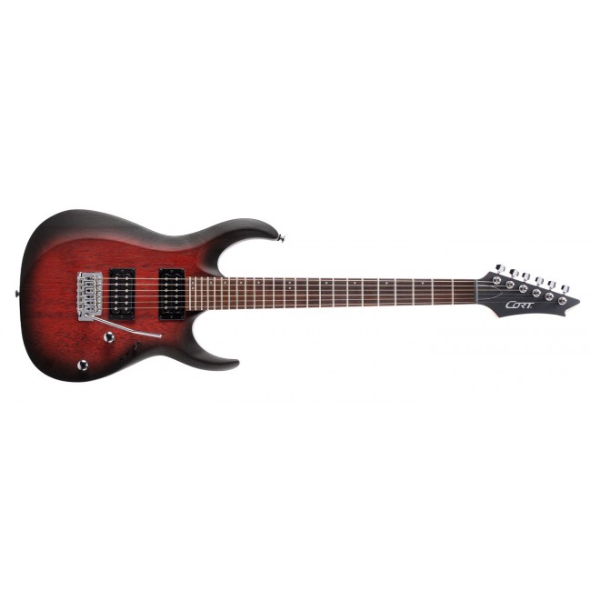 CORT X100-OPBB | Guitarra Electrica Open Pore Black Cherry Burst