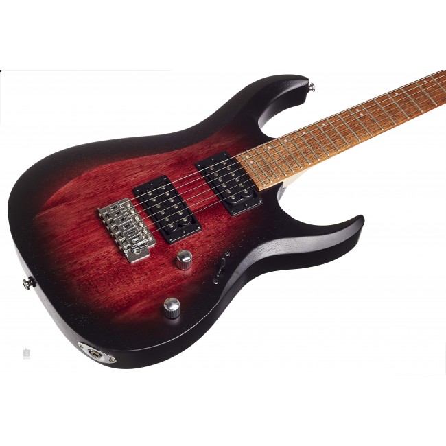 CORT X100-OPBB | Guitarra Electrica Open Pore Black Cherry Burst