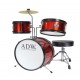 ADW ADS303PK-RD | Batería acústica  de 3 piezas Junior color rojo