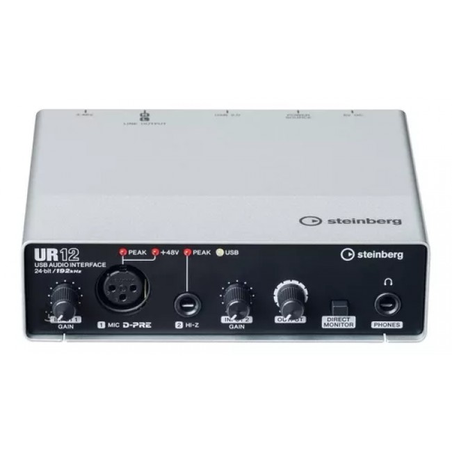 STEINBERG UR12 | Interfaz de audio USB 2x2 con 1x D-PRE y Soporte 192 kHz